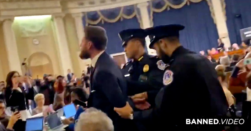 Full Video: Reporter Arrested After Calling Impeachment Hearings a Scam