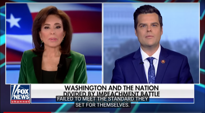 Gaetz: The entire impeachment inquiry was for television