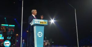 Farage Launches Local Election Campaign With Themes of Deportations, DOGE, and Tax Cuts.
