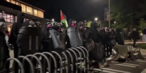 WATCH: Pro-Hamas Antifa Demonstrators Build Barricades, Set Fire to University Campus.