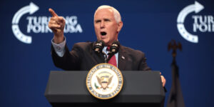 Traitor Pence Again Hits Trump on Tariffs, Russia Stance, and Jan. 6 Pardons.
